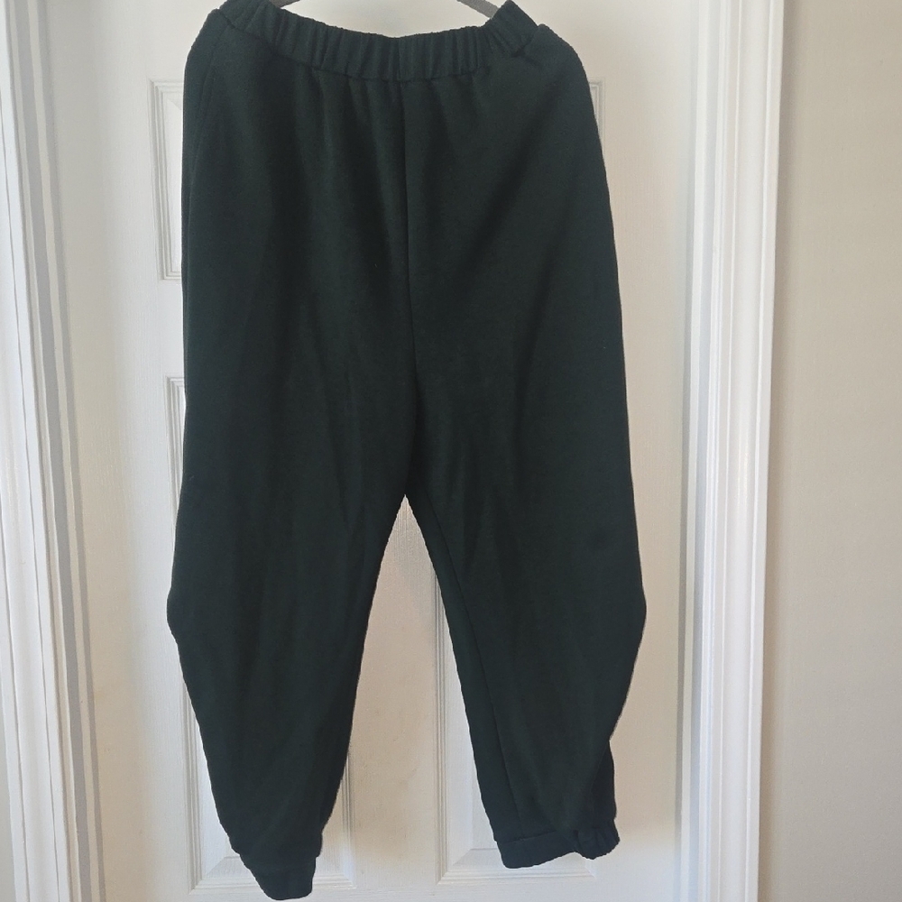 DAVI & DANI Forest Green Elastic-Waist Jogger Pants